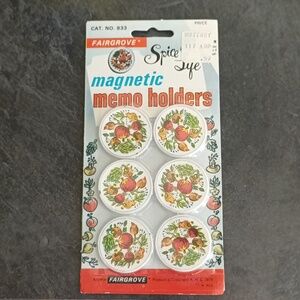 Vintage set of six magnets